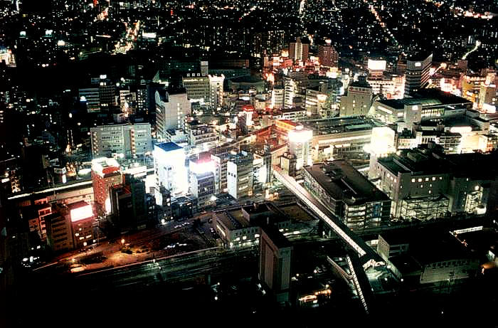Noční Osaka